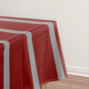 Grey and Burgundy Pattern Tablecloth