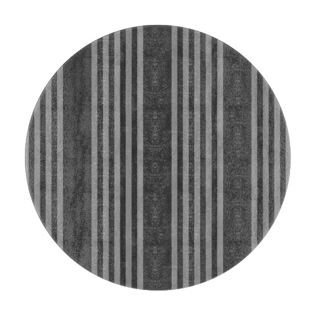 Grey and charcoal five stripes pattern cutting board (Front)