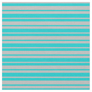 Grey and Dark Turquoise Stripes/Lines Pattern Fabric