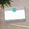 Grey and Emerald Chevrons with Single Monogram