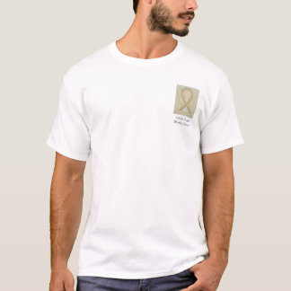 Grey and Gold Ribbon Awareness Custom Shirts