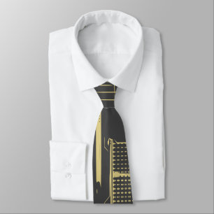 grey and gold Tech Motherboard Circuit Board Tie