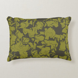 Grey and Green abstract Accent Pillow
