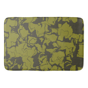 Grey and Green abstract  Bath Mat