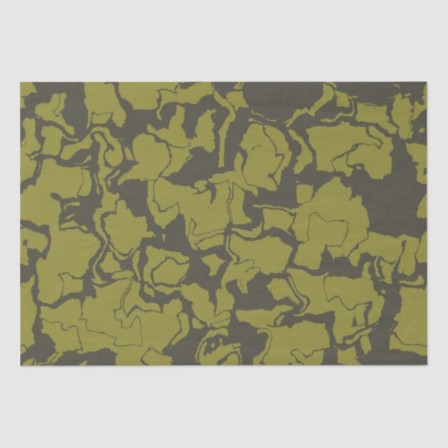Grey and Green abstract  Tissue Paper (Front)