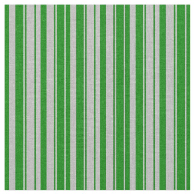 Grey and Green Coloured Stripes Fabric (Close Up)