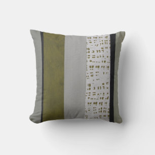 Grey and green modern pattern throw pillow