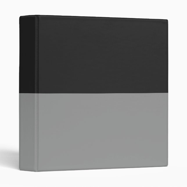 Grey and Grey Simple Extra Wide Stripes Binder (Front/Spine)