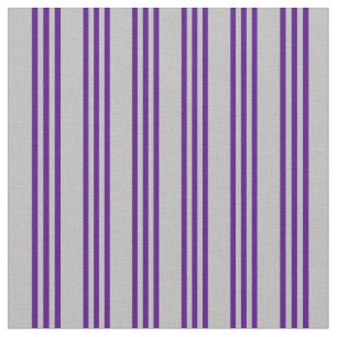 Grey and Indigo Colored Stripes/Lines Pattern Fabric