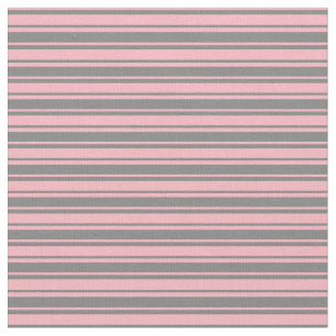 Grey and Light Pink Coloured Stripes Fabric