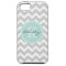 Grey and Mint Chevron Custom Monogram