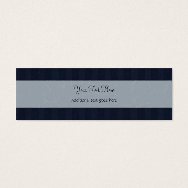 Grey and Navy Floral Wisps & Stripes with Monogram (Front)
