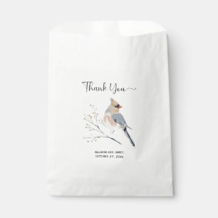 Grey and Peach Female Cardinal Generic Favour Bag