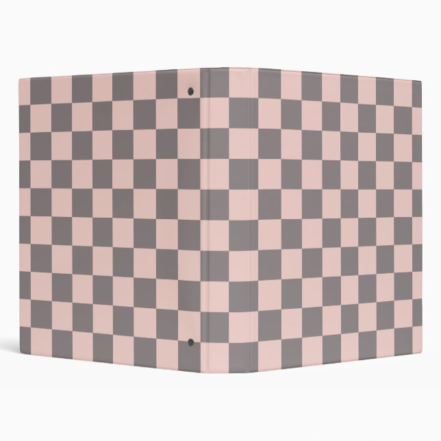 Grey and Pink Chequerboard Binder (Background)
