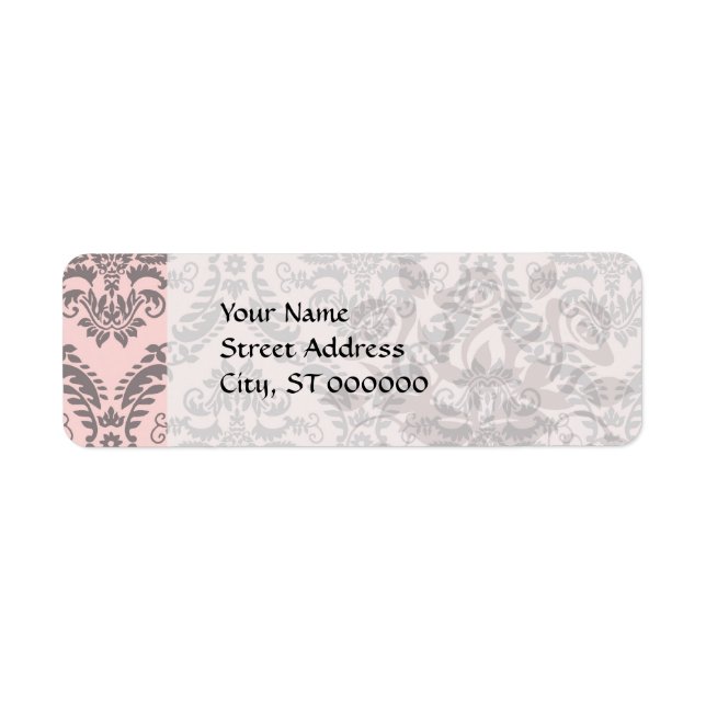 grey and pink damask pattern (Front)