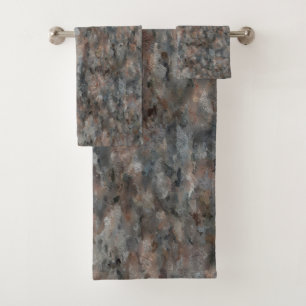 Grey and Pink Granite 4629 Bath Towel Set