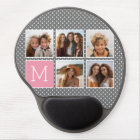 Grey and Pink Instagram 5 Photo Collage Monogram