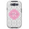 Grey and Pink Modern Trellis Custom Monogram