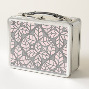 grey and pink tile Print Lunch Box