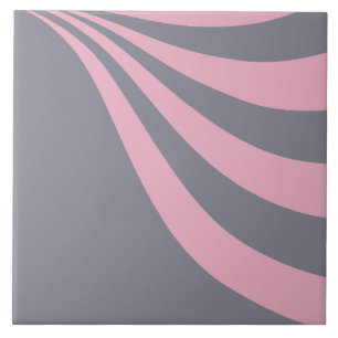 Grey and Pink Wave Tile