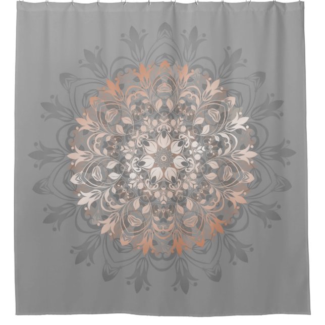 Grey And Rose Gold | Floral Mandala (Front)