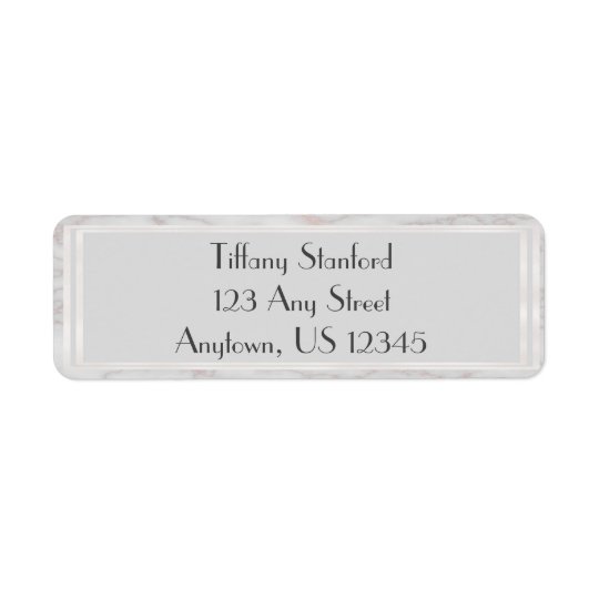 Grey and Rose Gold Marbled | Personalized Return Address Label