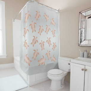 Grey And Rose Gold Turtles   Coastal