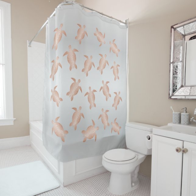 Grey And Rose Gold Turtles | Coastal (In Situ)
