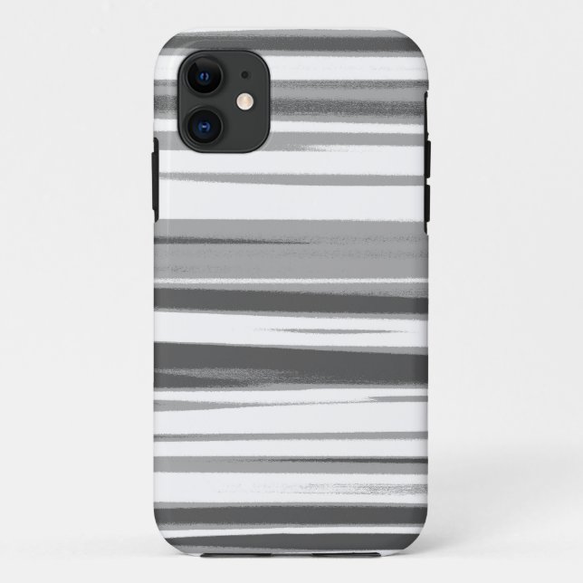 Grey and Snow Stripes Seamless Graphic Art Case-Mate iPhone Case (Back)