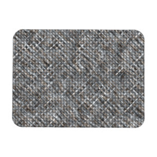 Grey and Tan Fabric Magnet
