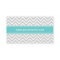 Grey and Turquoise Chevron Custom Monogram