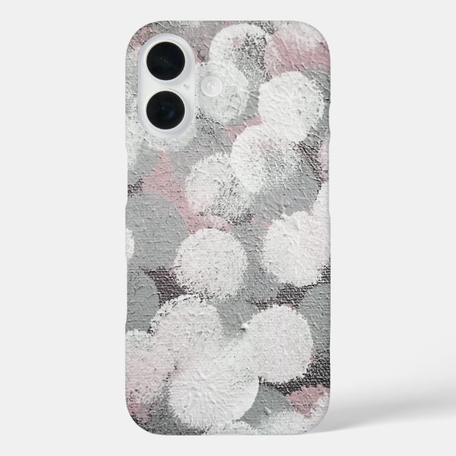 grey and white abstract circle pattern Case-Mate iPhone case (Back)