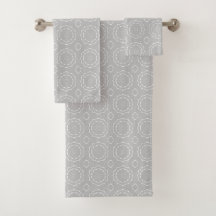 Grey And White Abstract Motif Pattern