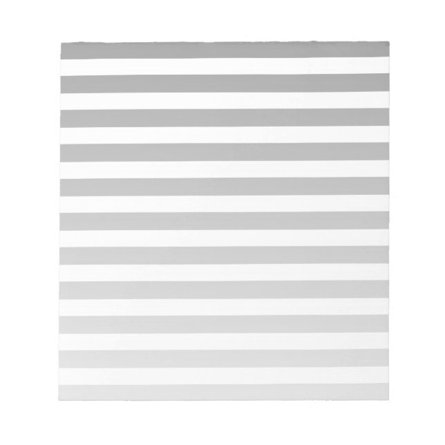 Grey and white candy stripes notepad (Front)