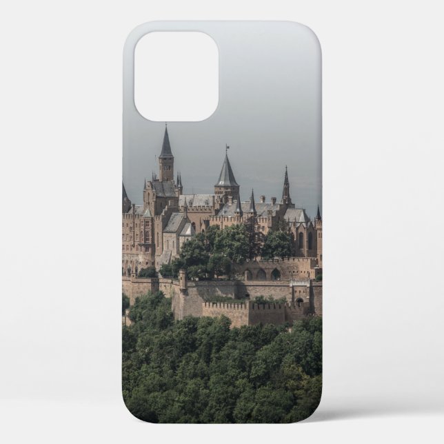 GREY AND WHITE CASTLE ON HILLS Case-Mate iPhone CASE (Back)