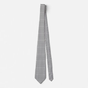 Grey and White Checked Tie