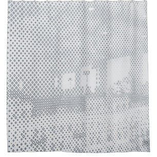 Grey and white chequered textile