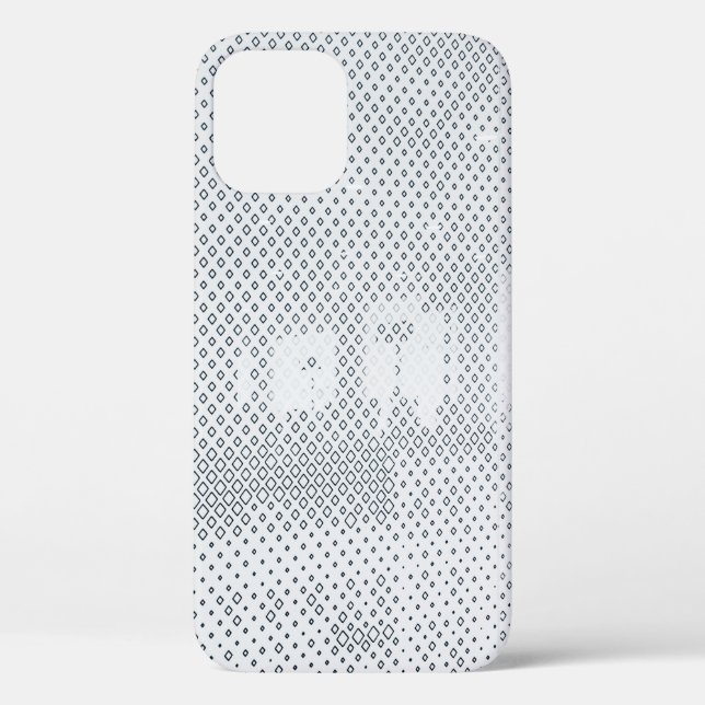 Grey and white chequered textile Case-Mate iPhone case (Back)