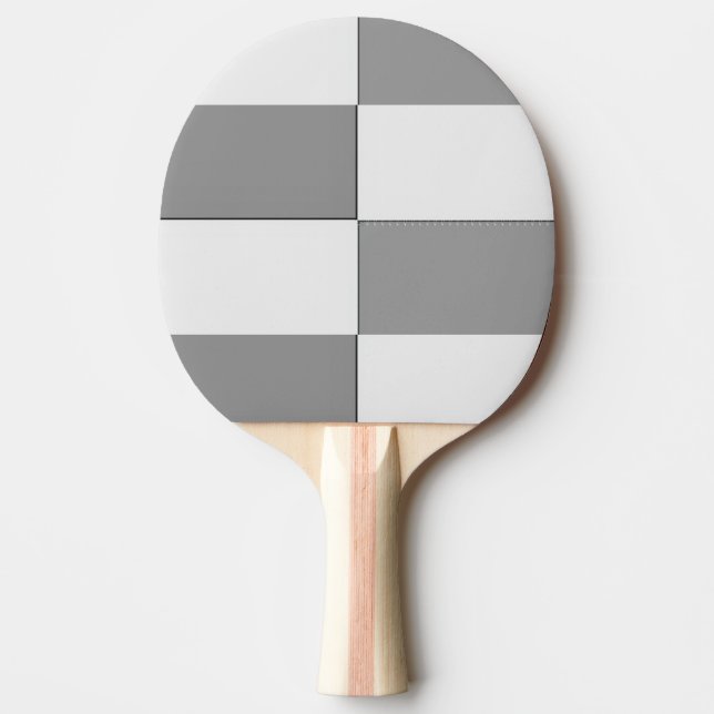 GREY and white Chess board Ping Pong Paddle (Front)
