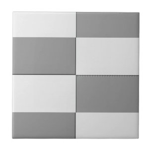 GREY and white Chess board Tile