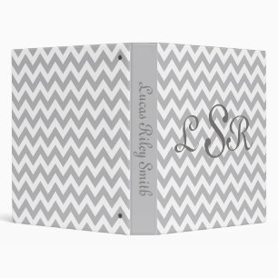 Grey and White Chevron Baby Photo Album Binder