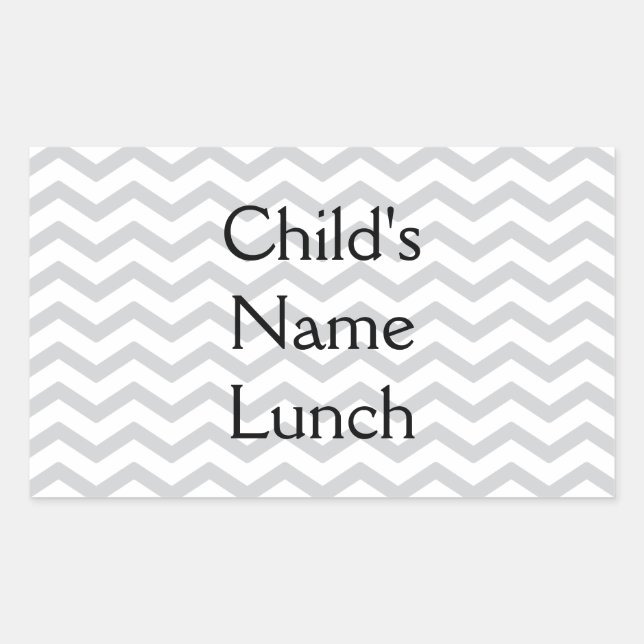 Grey And White Chevron Print Sticker (Front)