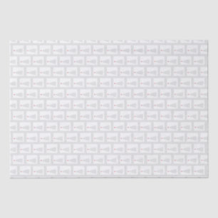 Grey and White Christmas Tree  Tissue Paper
