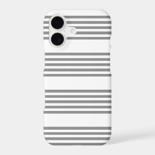 Grey and white five stripes pattern