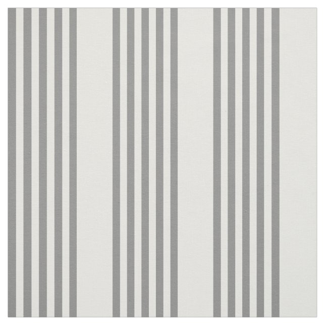 Grey and white five stripes pattern fabric (Swatch)