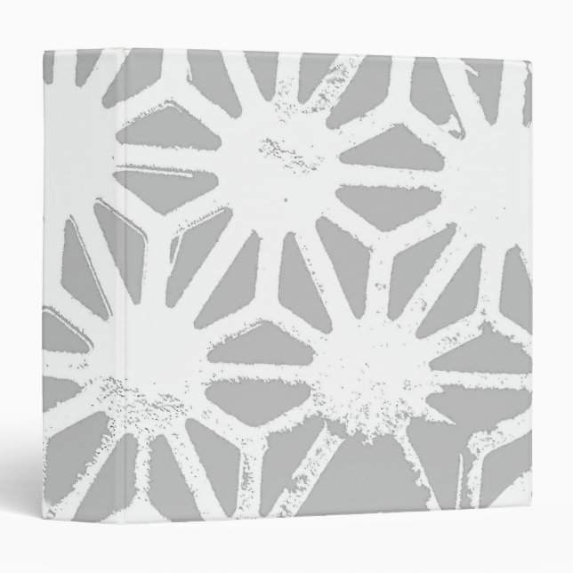 Grey and white geometric pattern binder (Front/Spine)