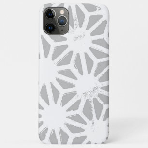 Grey and white geometric pattern iPhone 11 pro max case
