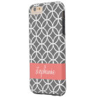 Grey and White Geometric Pattern Custom Name