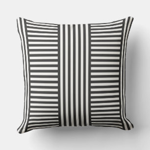 Grey and white Geometric Throw Pillow