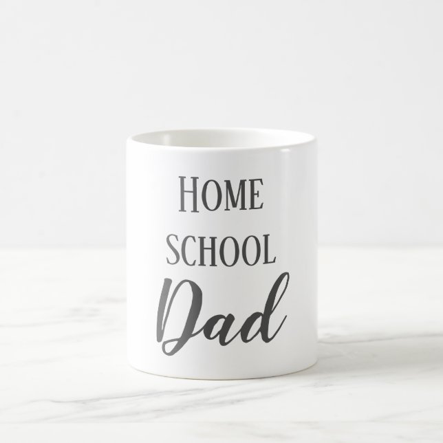 Grey and White Home School Dad Coffee Mug (Center)